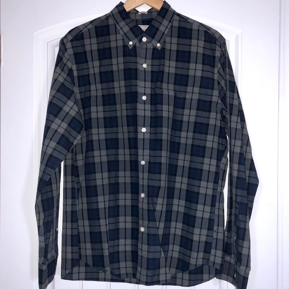 JCrew Slim Fit Long Sleeve Woven Button Down Sz L